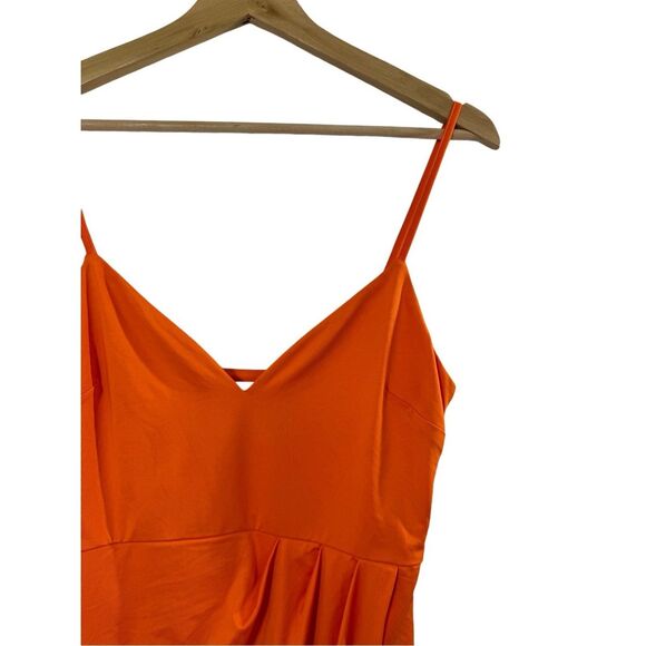 NWOT Superdown Orange Sleeveless Wrap Mini Dress Size S V-neck Spaghetti Strap - Picture 7 of 9